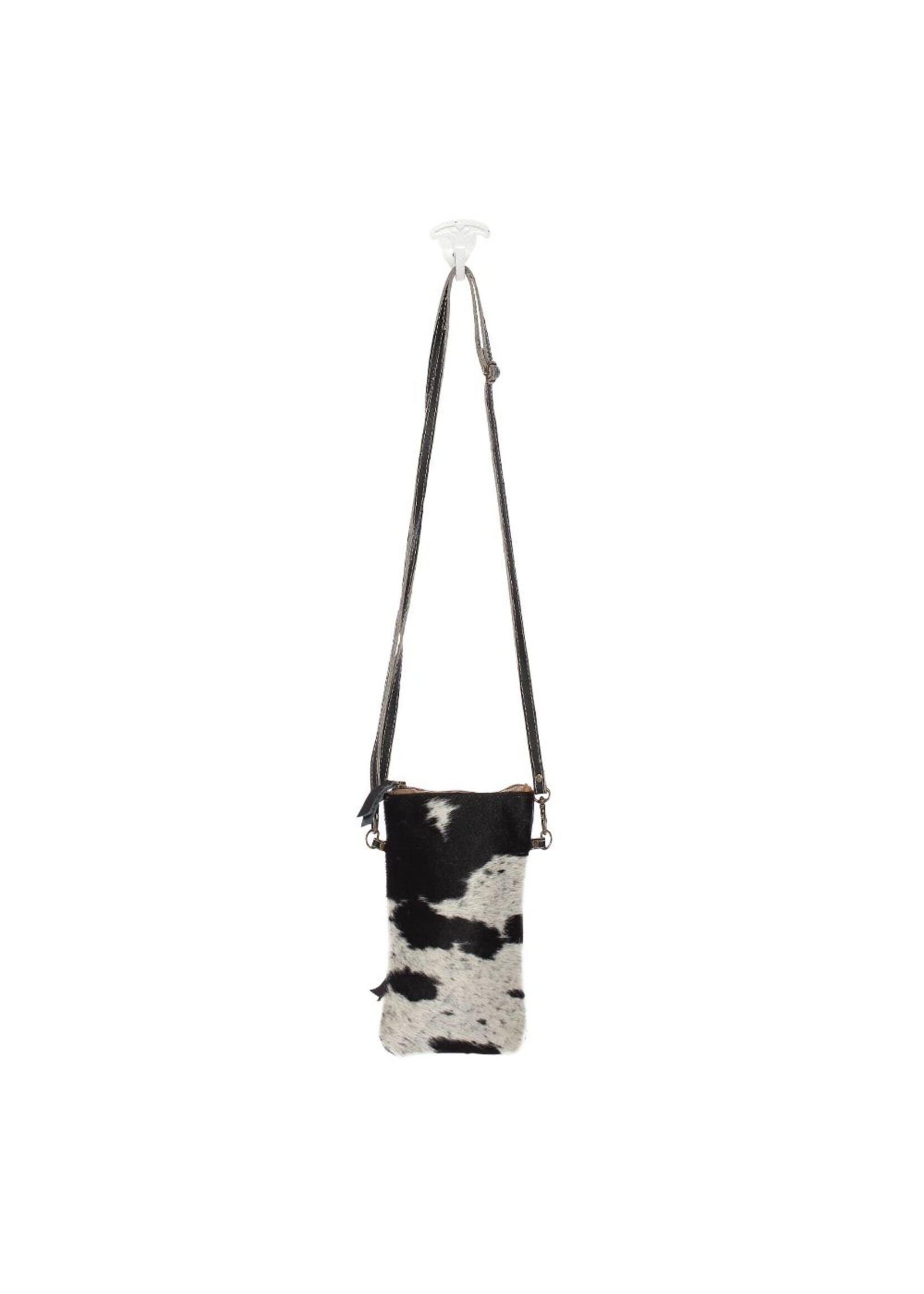 Myra Black & White Crossbody Bag