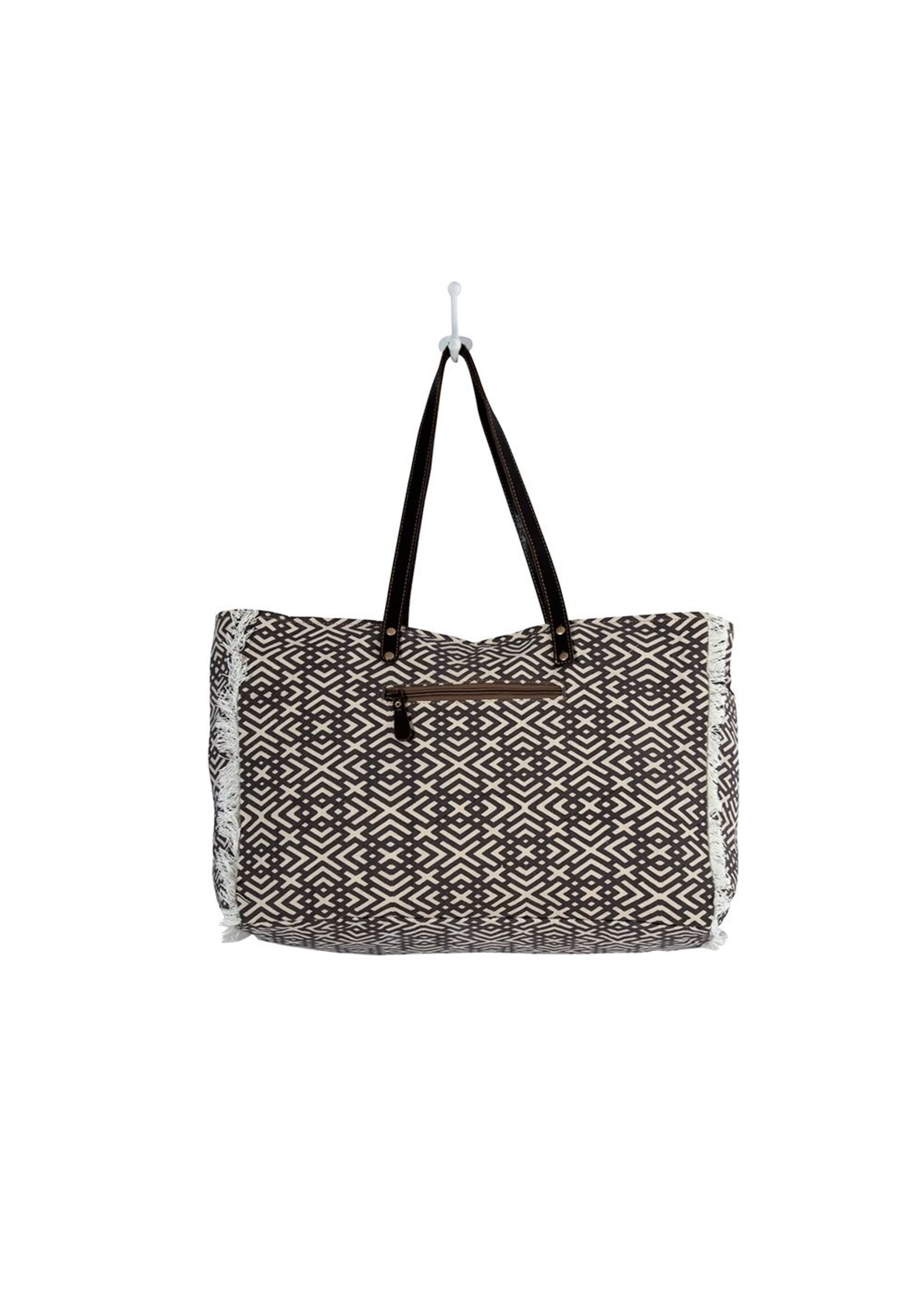 Myra Terrence Geometric Weekender Bag