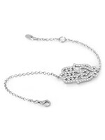 Evil Eye Silver Hamsa Hand Bracelet