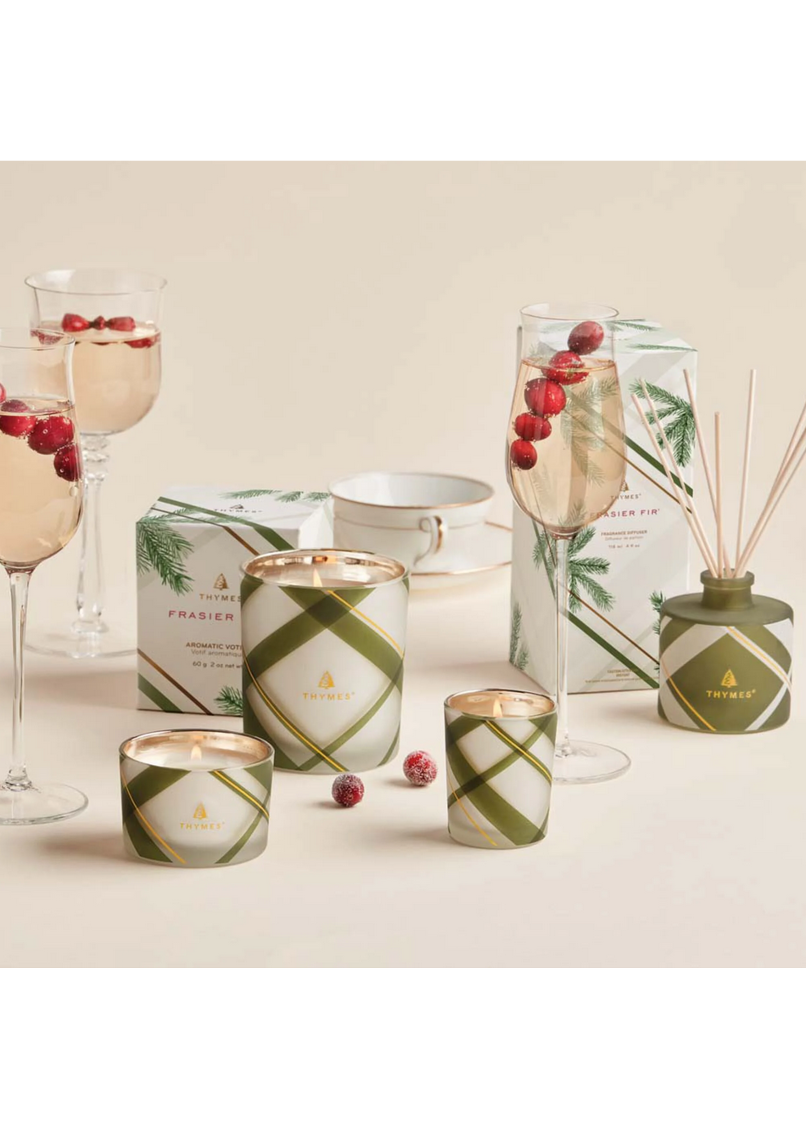 Frasier Fir Frosted Plaid Petite Reed Diffuser