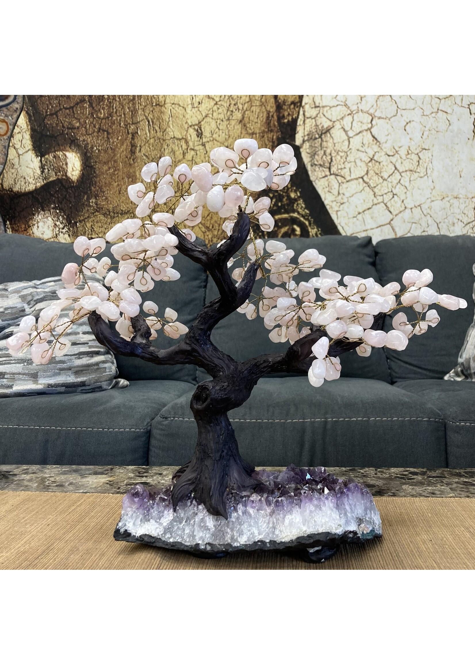 Premium Large Rose Quartz Crystal Tree