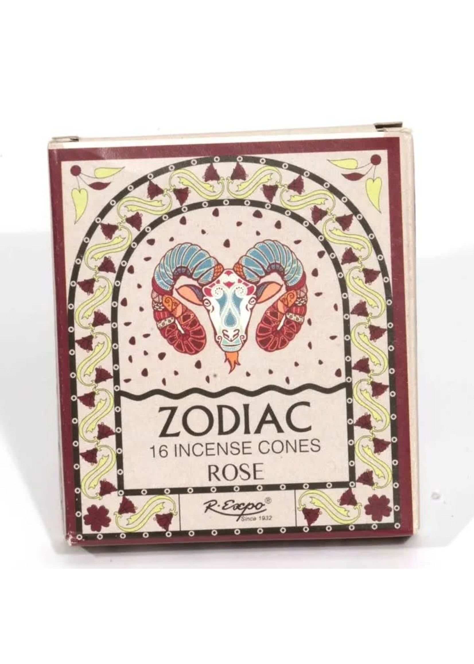 Zodiac Incense Cones Box Aries Rose