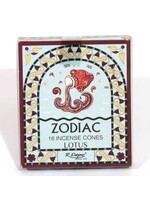 Zodiac Incense Cones Box Aquarius Lotus