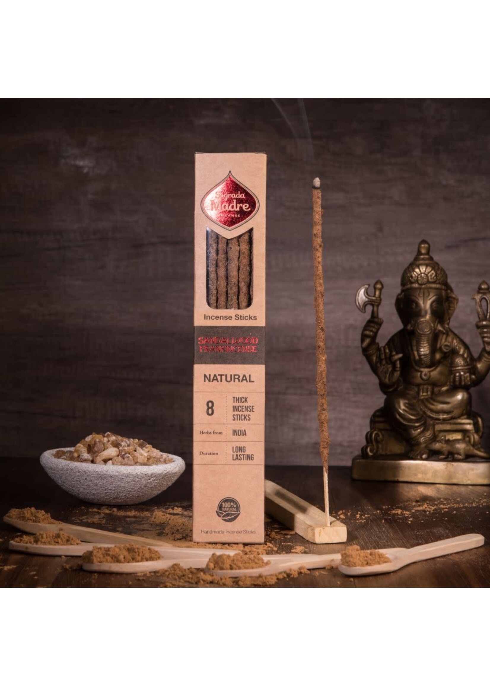 Sagrada Madre Natural Resin Incense Sticks Sandalwood Frankincense