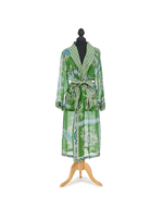 Two's Company Handkerchief Print Green Robe