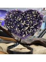 Amethyst Heart Druzy On Stand