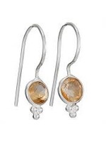 Earrings Small Round Citrine