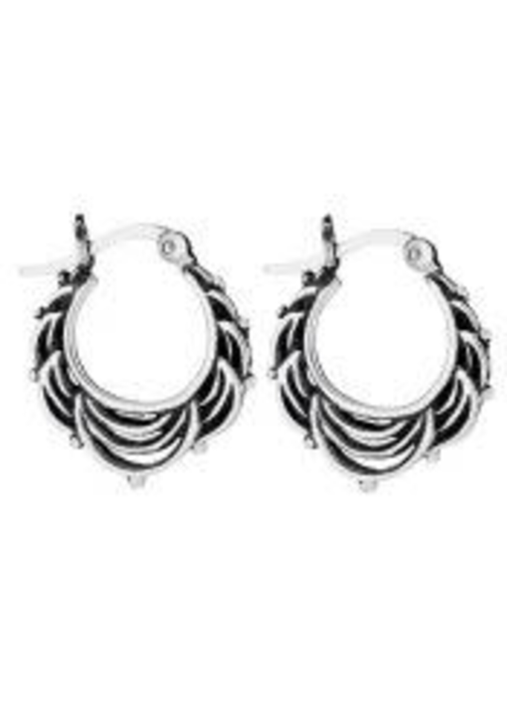 Earrings SS Woven Strands Hoop