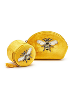 Two's Company Zip Top Bumble Bee Pouch Or Jewelry Holder