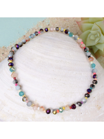 ZAD Shimmering Sea Multicolor Bead Stretch Anklet