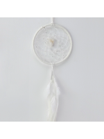 Dream Catcher White Druzy Crystal 4"