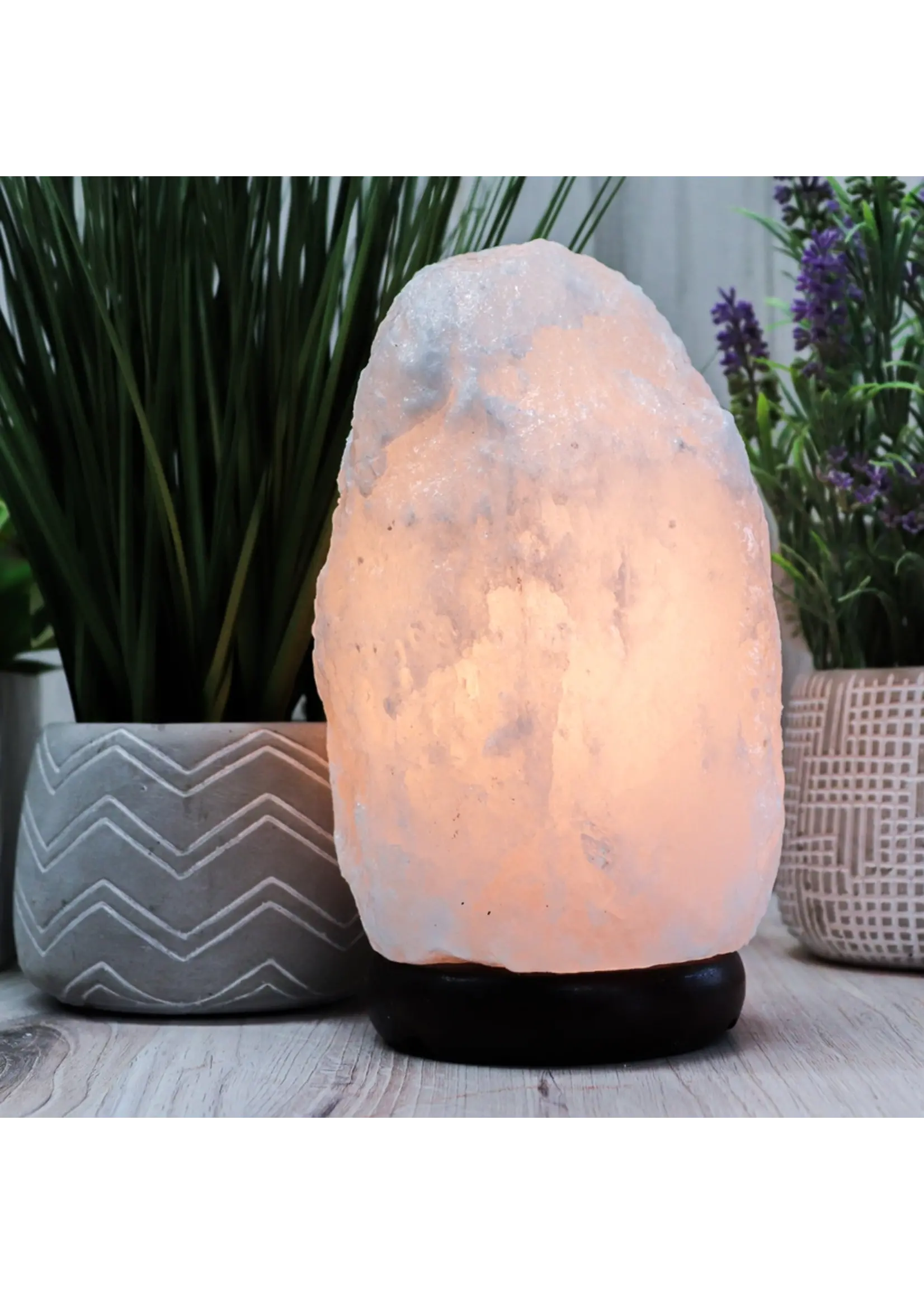Natural White Himalayan Salt Lamp 9-11lbs HSSL-203