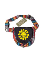 Soul Flower Happy Daisy Black Hip Bag