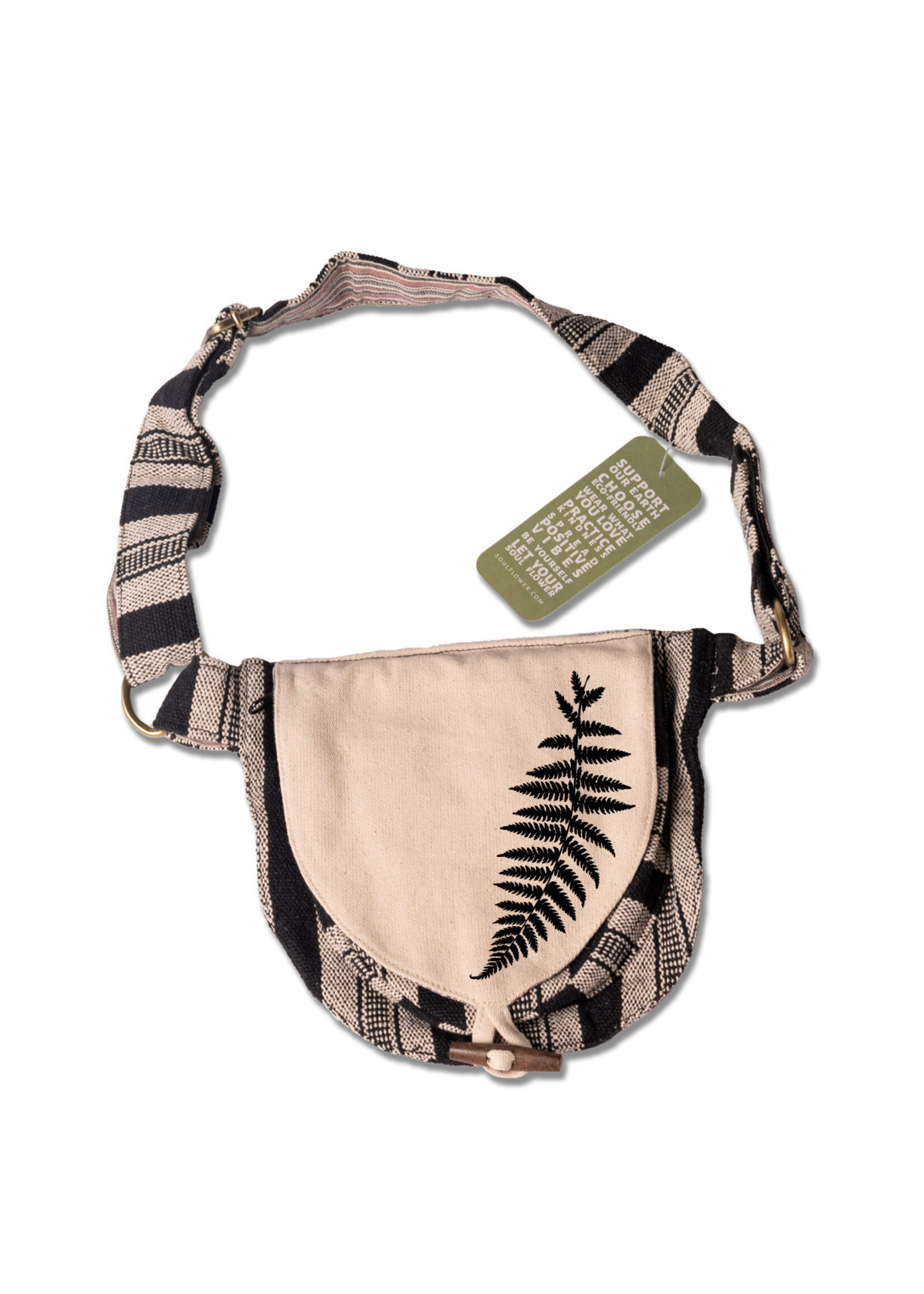 Soul Flower Leafy Fern Hip Bag
