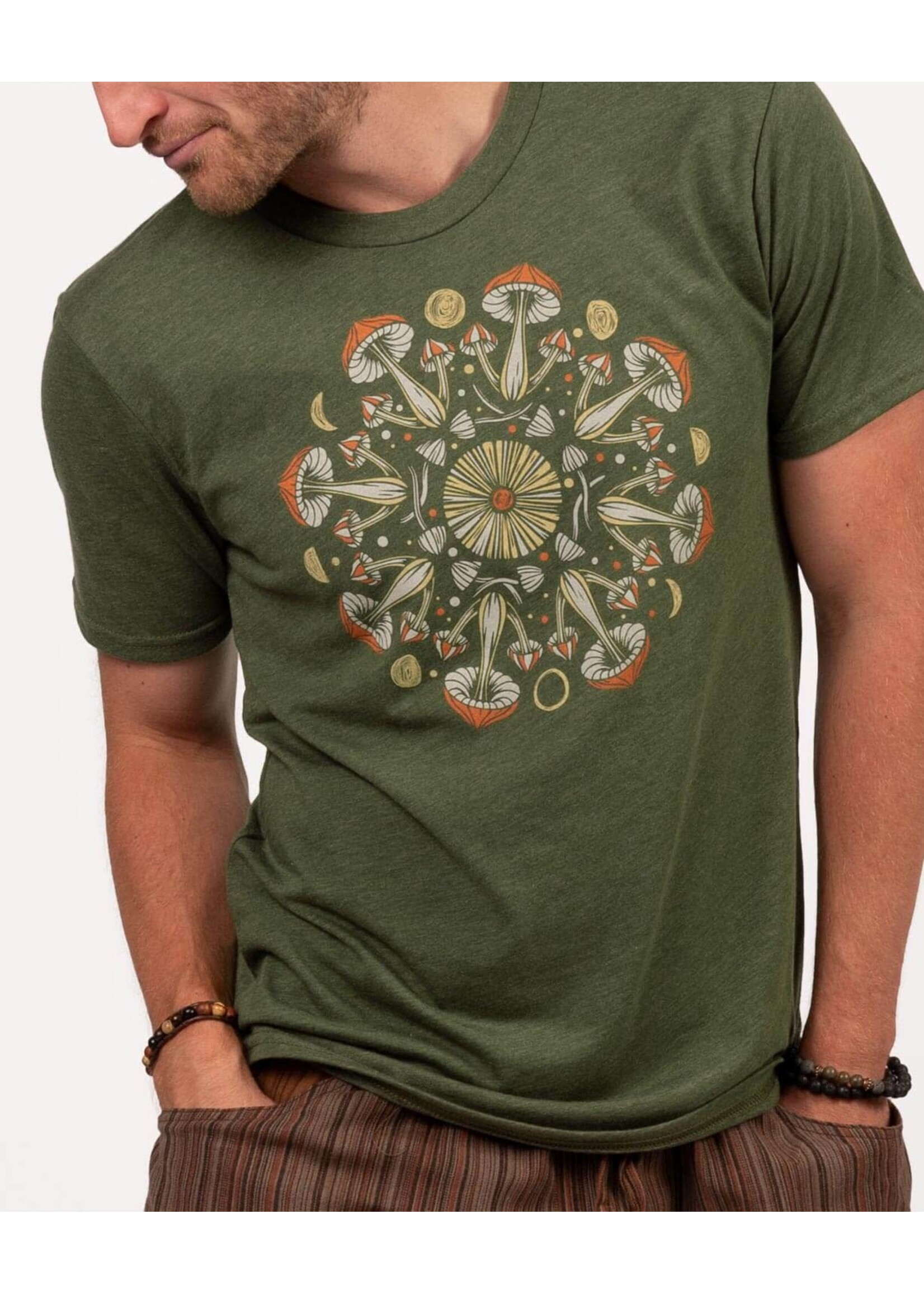 Soul Flower Recycled T-Shirt Mushroom Mandala