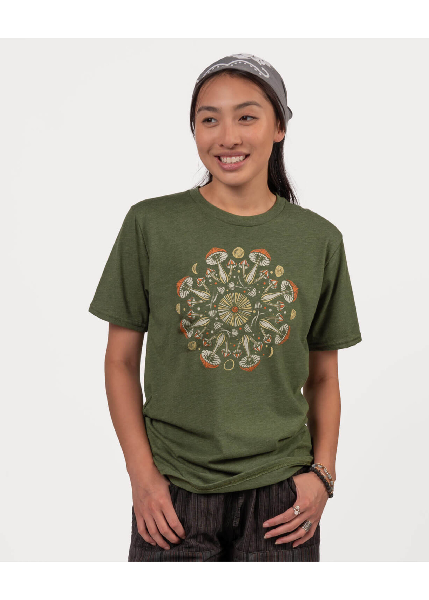 Soul Flower Recycled T-Shirt Mushroom Mandala