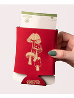Soul Flower Retro Mushrooms  Koozie