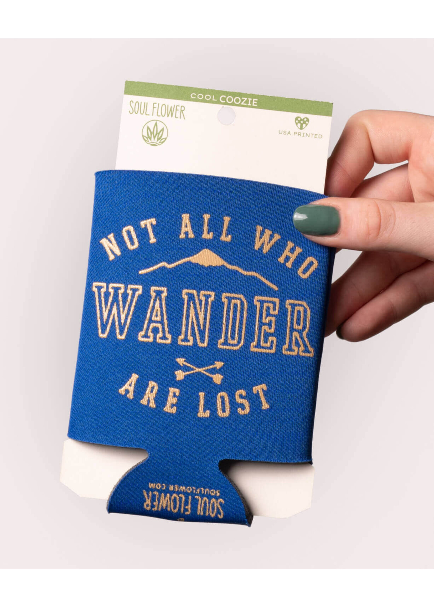 Soul Flower Not All Who Wander Koozie