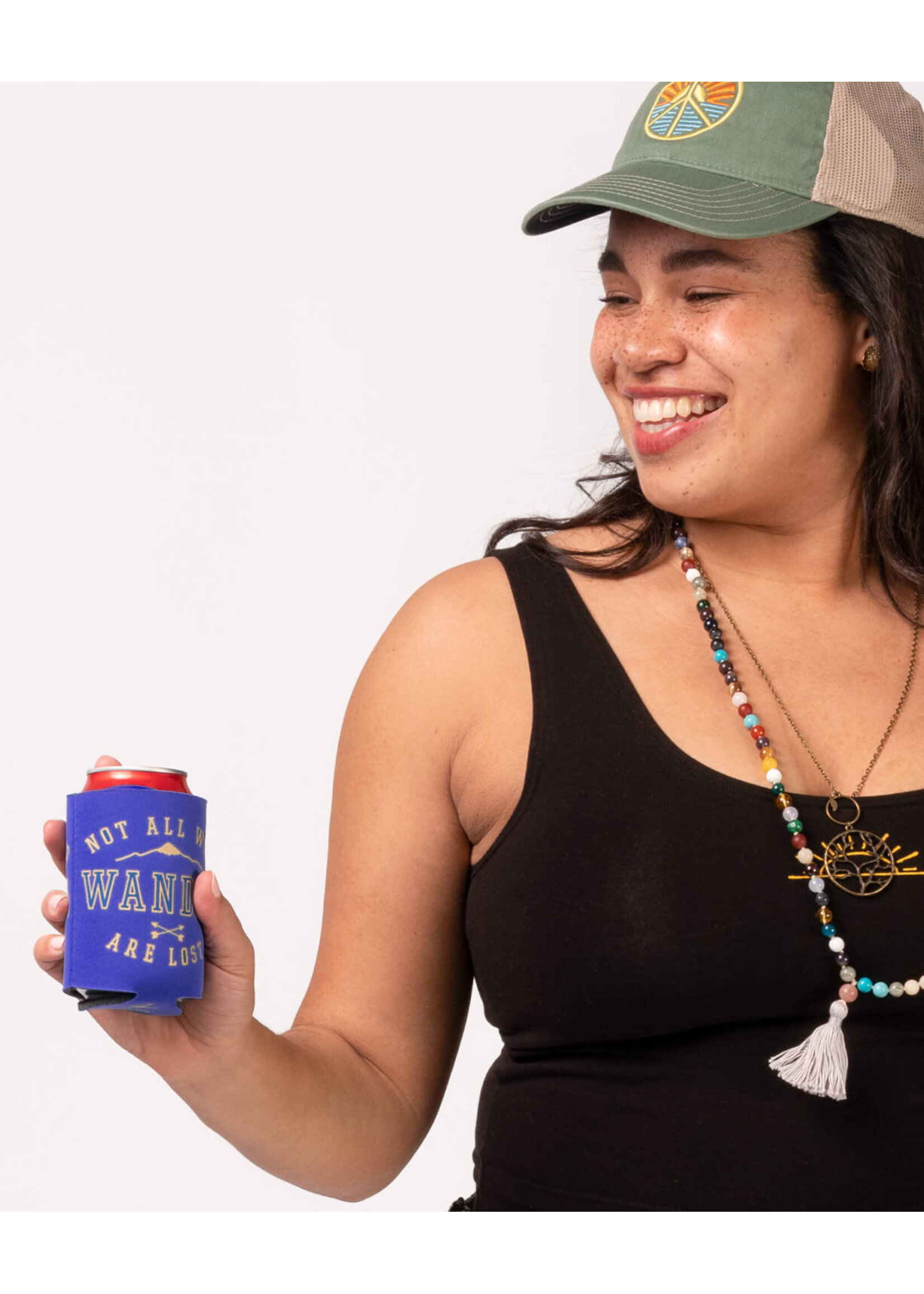 Soul Flower Not All Who Wander Koozie