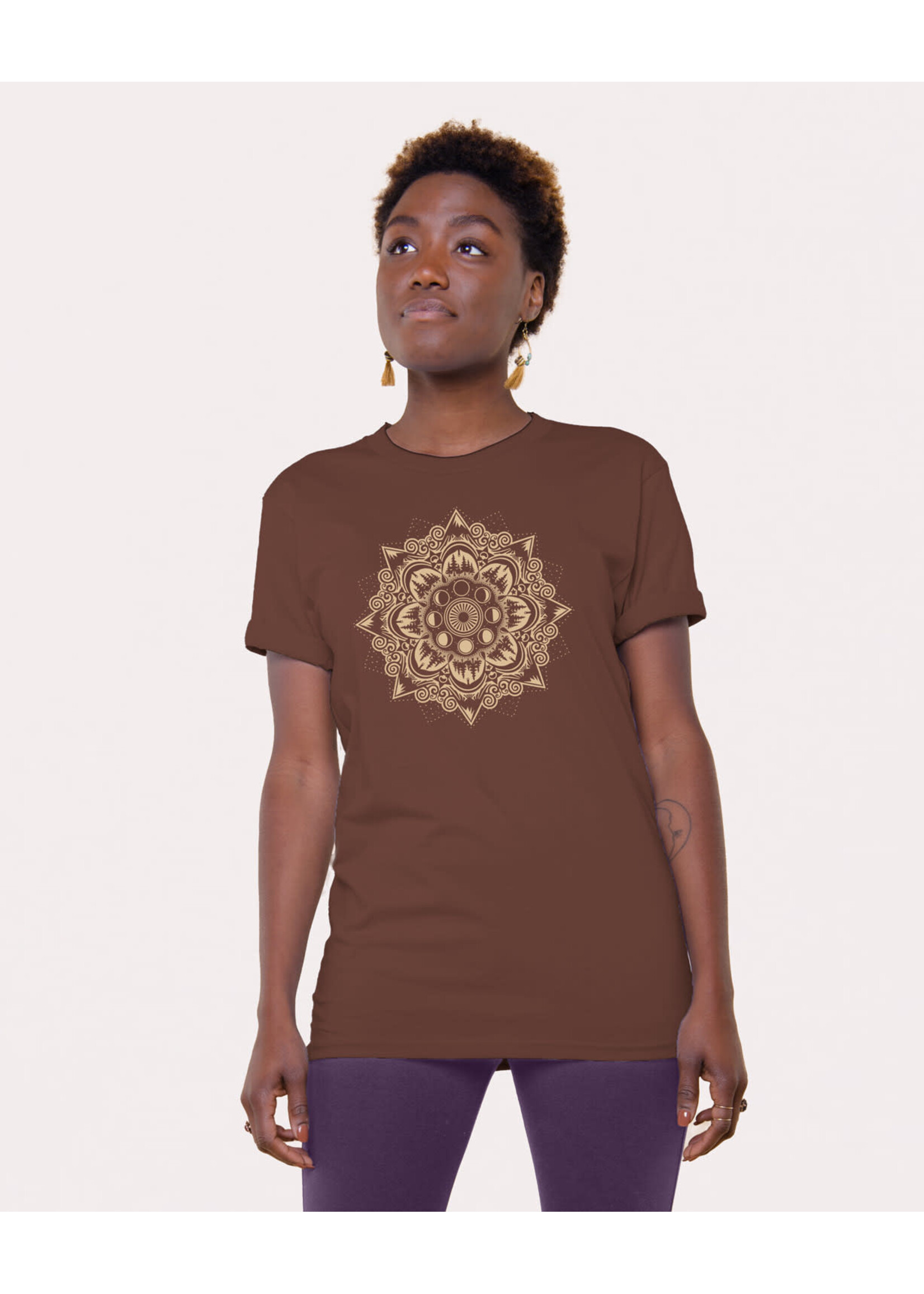 Soul Flower Mountain Mandala Organic T-Shirt