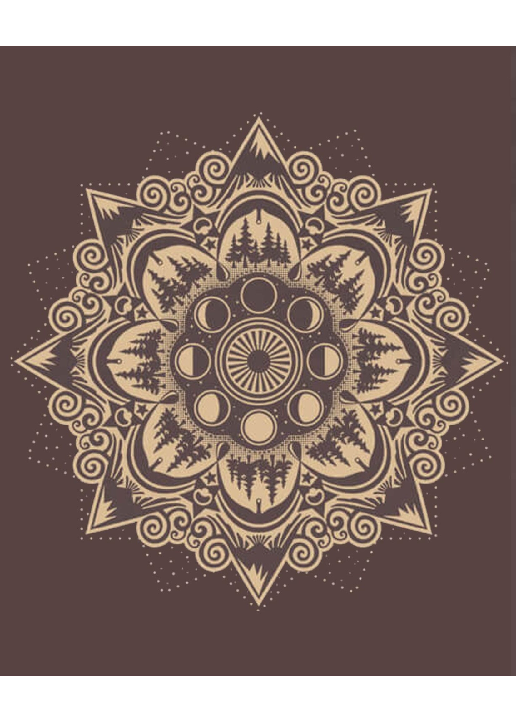 Soul Flower Mountain Mandala Organic T-Shirt