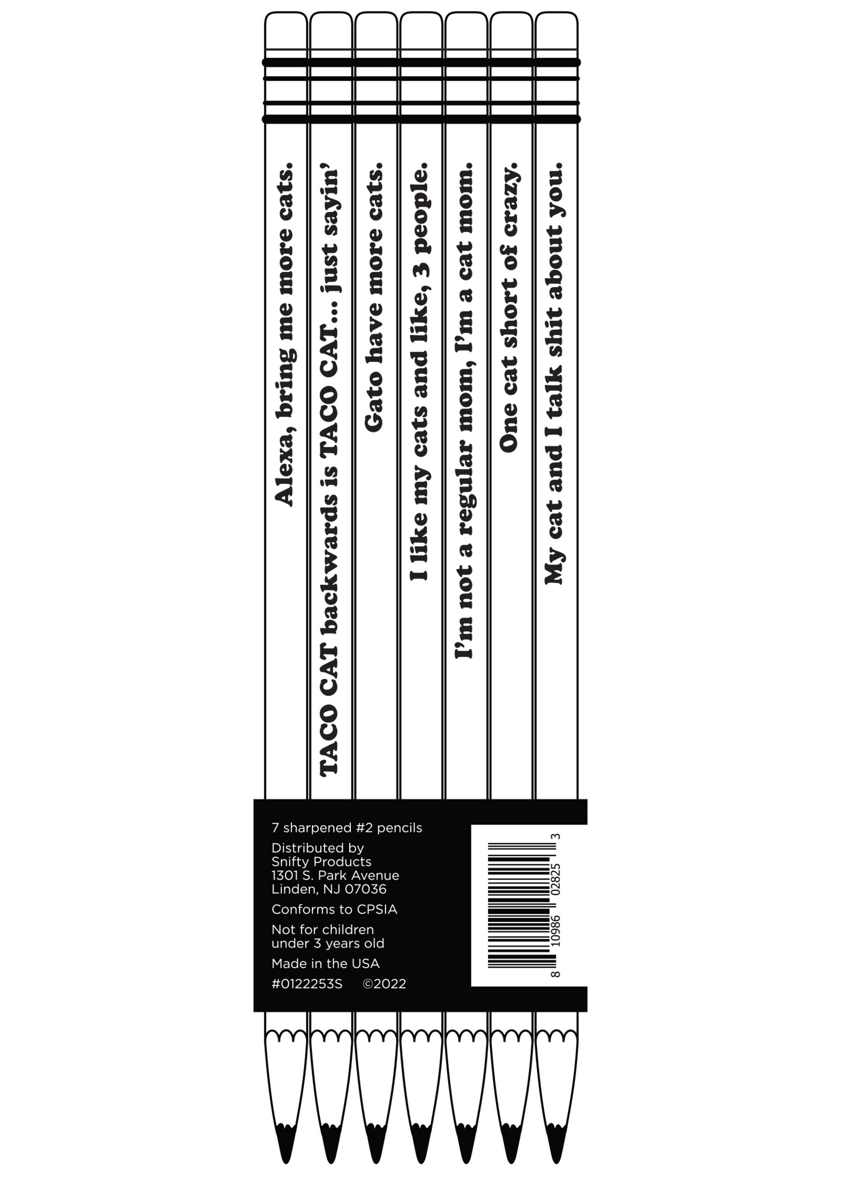 Snifty ALEXA BRING ME MORE CATS Pencil Set