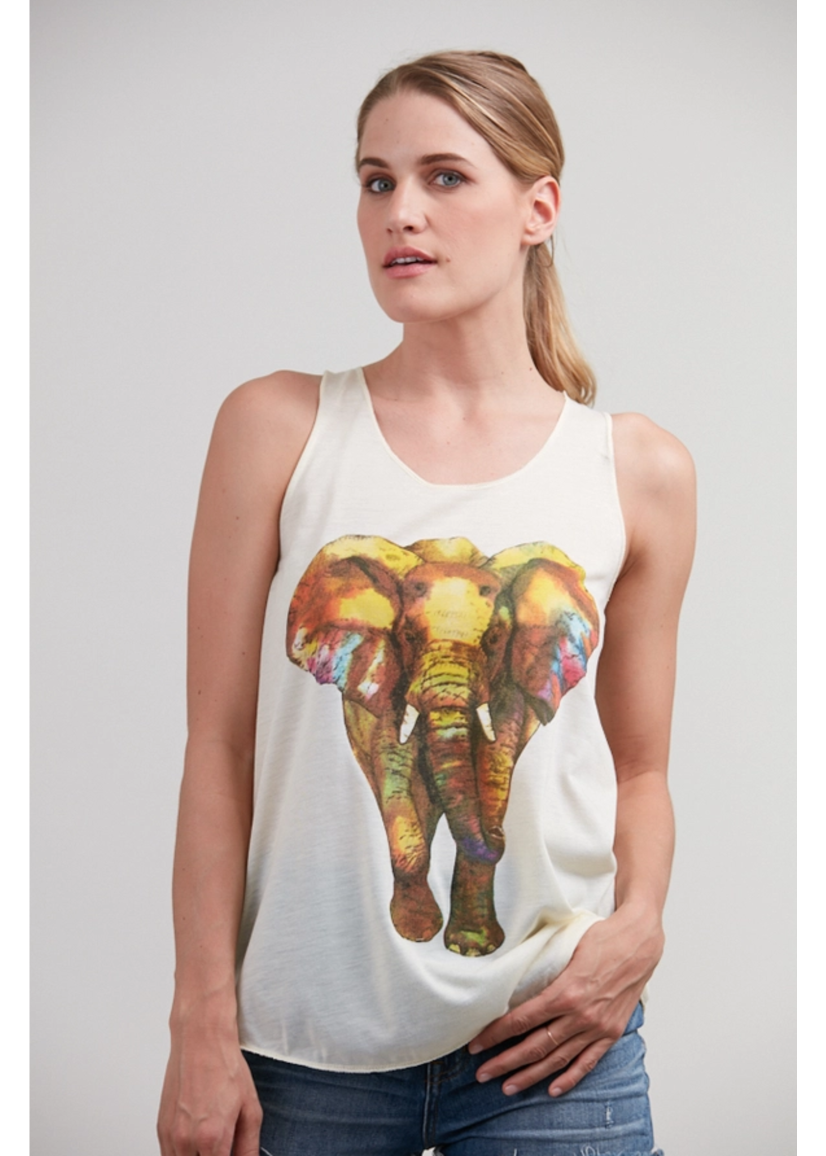 SMW Butterfly Ears Elephant Tank Top