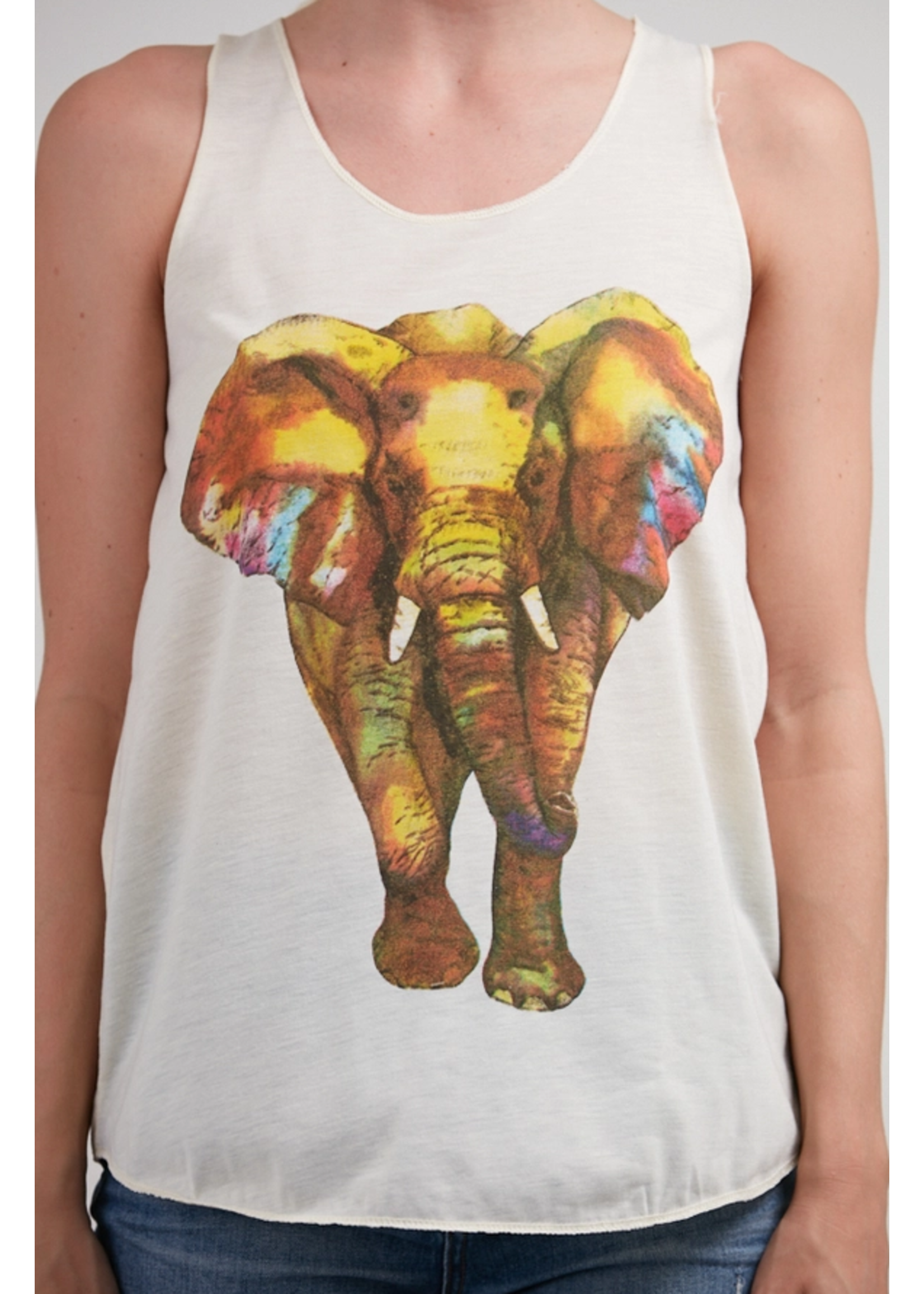 SMW Butterfly Ears Elephant Tank Top