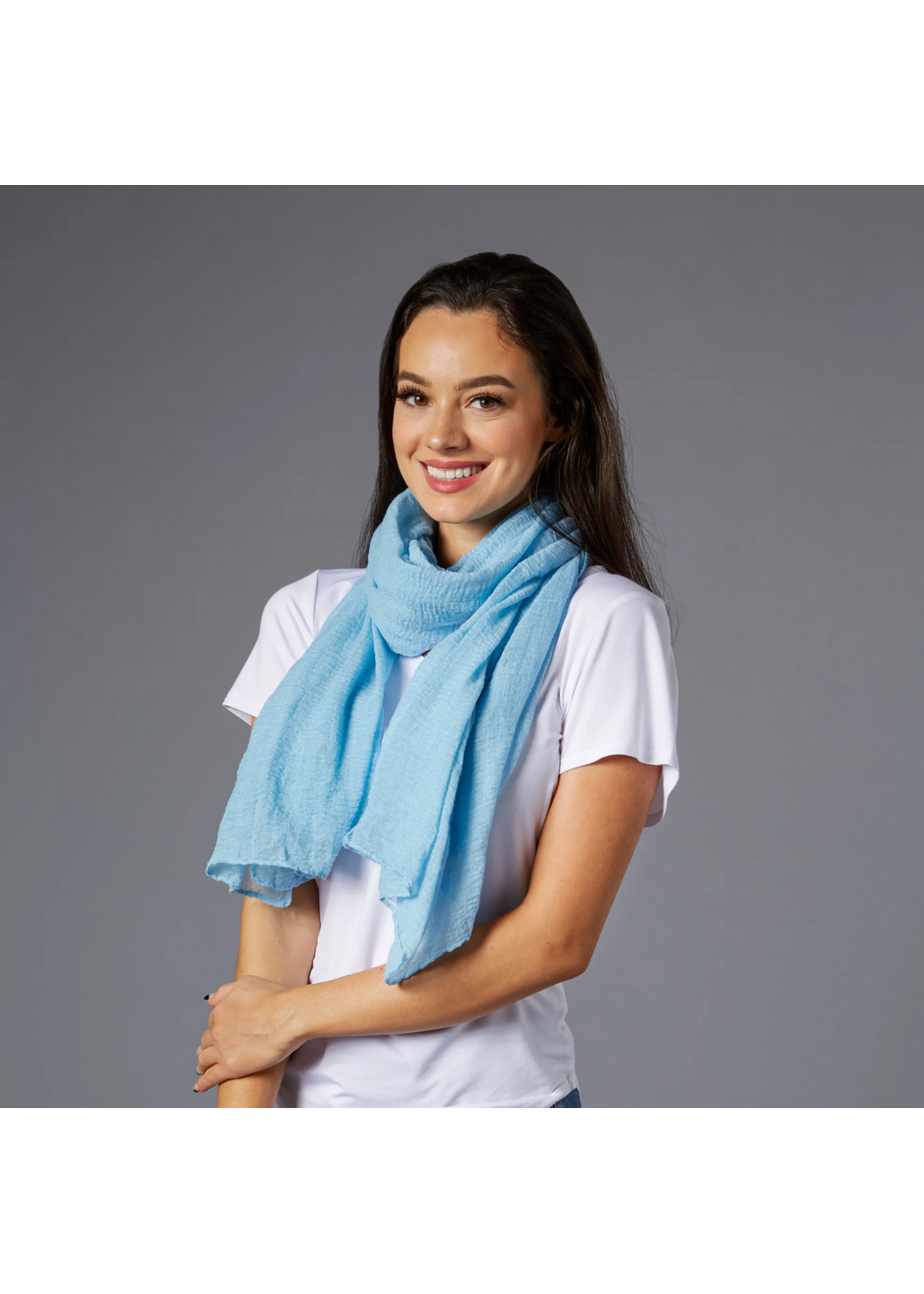Tickled Pink Insect Shield Scarf Light Blue