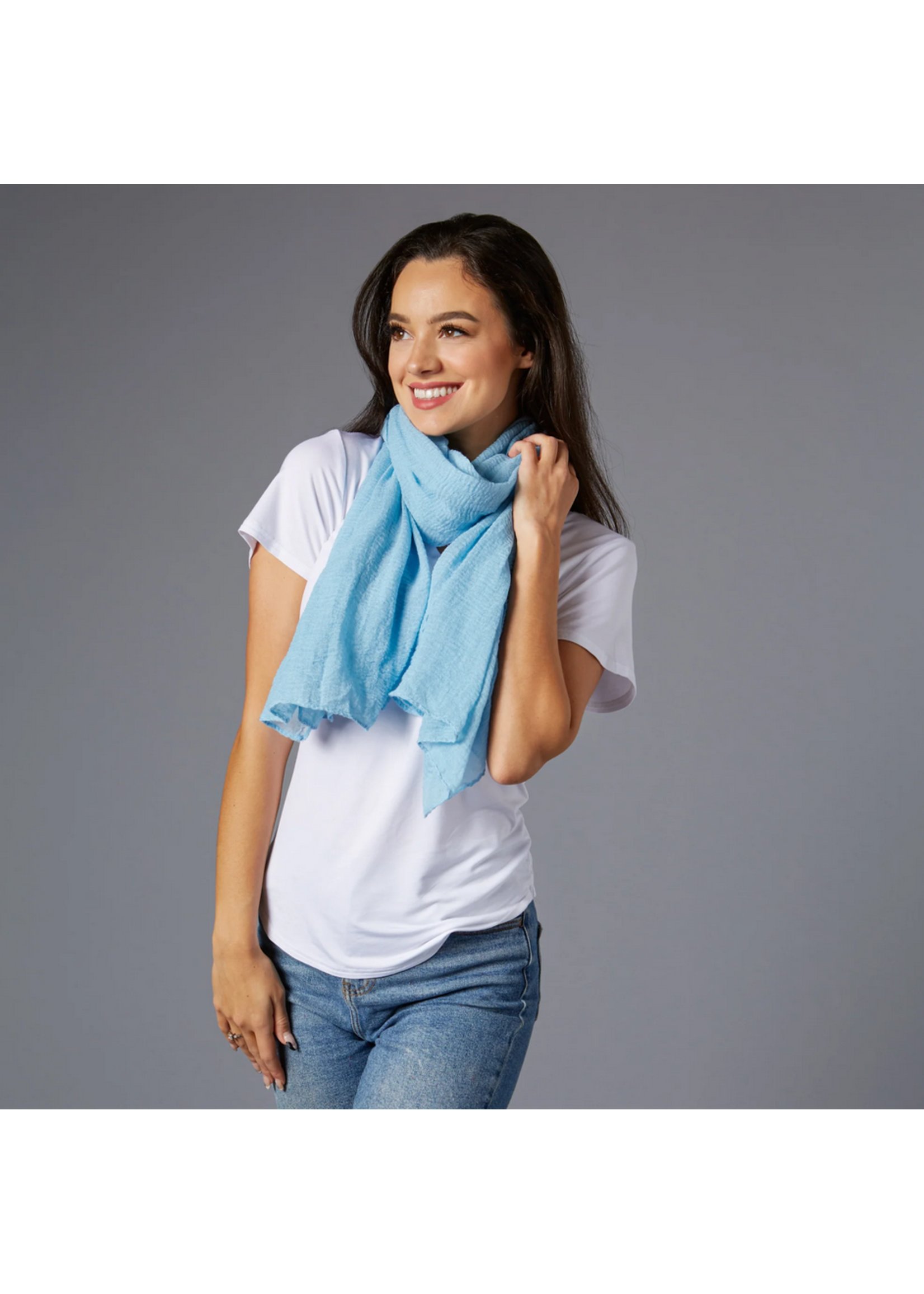 Tickled Pink Insect Shield Scarf Light Blue