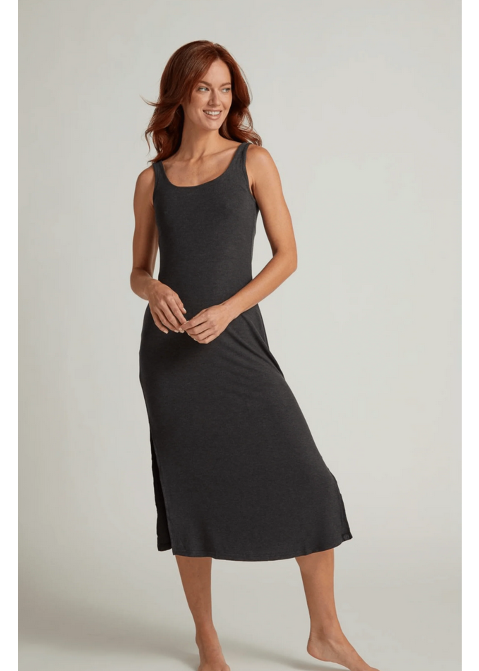 Faceplant Soft Lounge Dress Charcoal
