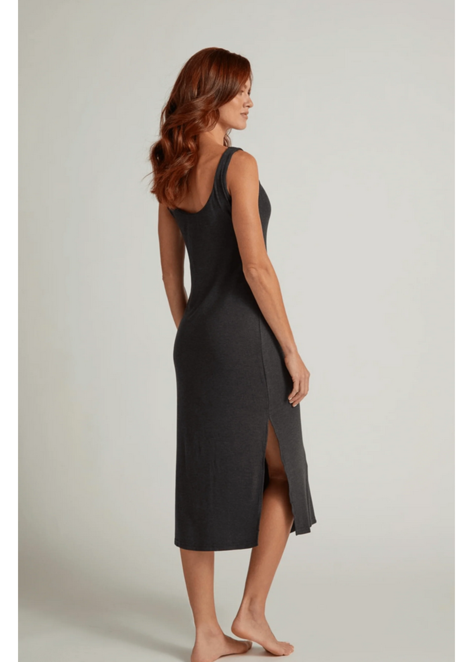 Faceplant Soft Lounge Dress Charcoal