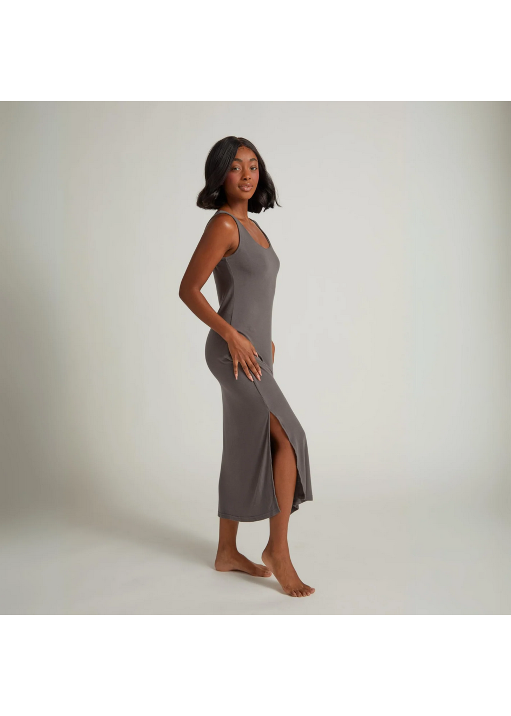 Faceplant Soft Lounge Dress Earl Grey