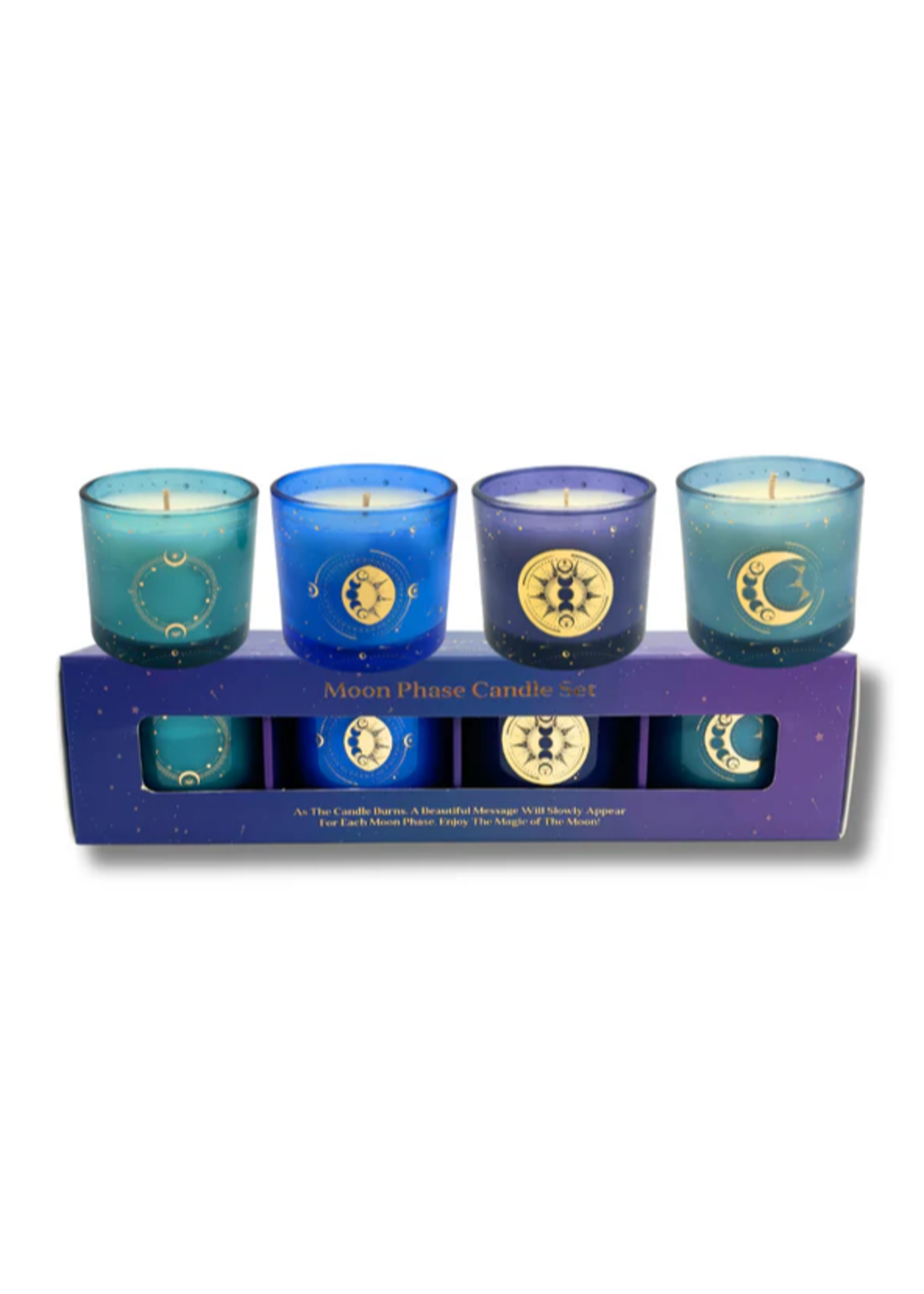 Candle Moon Phase Set of 4pc
