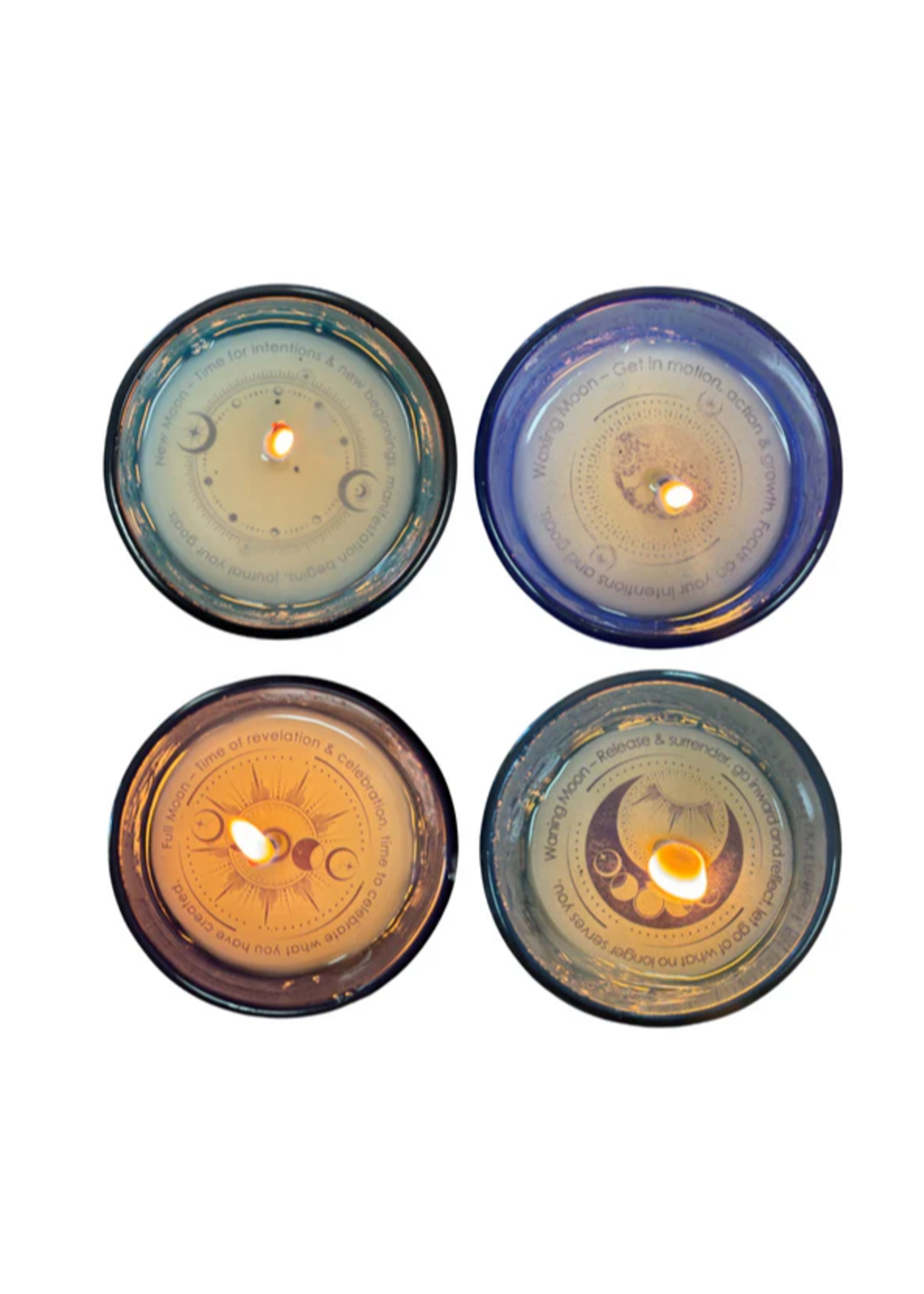 Candle Moon Phase Set of 4pc