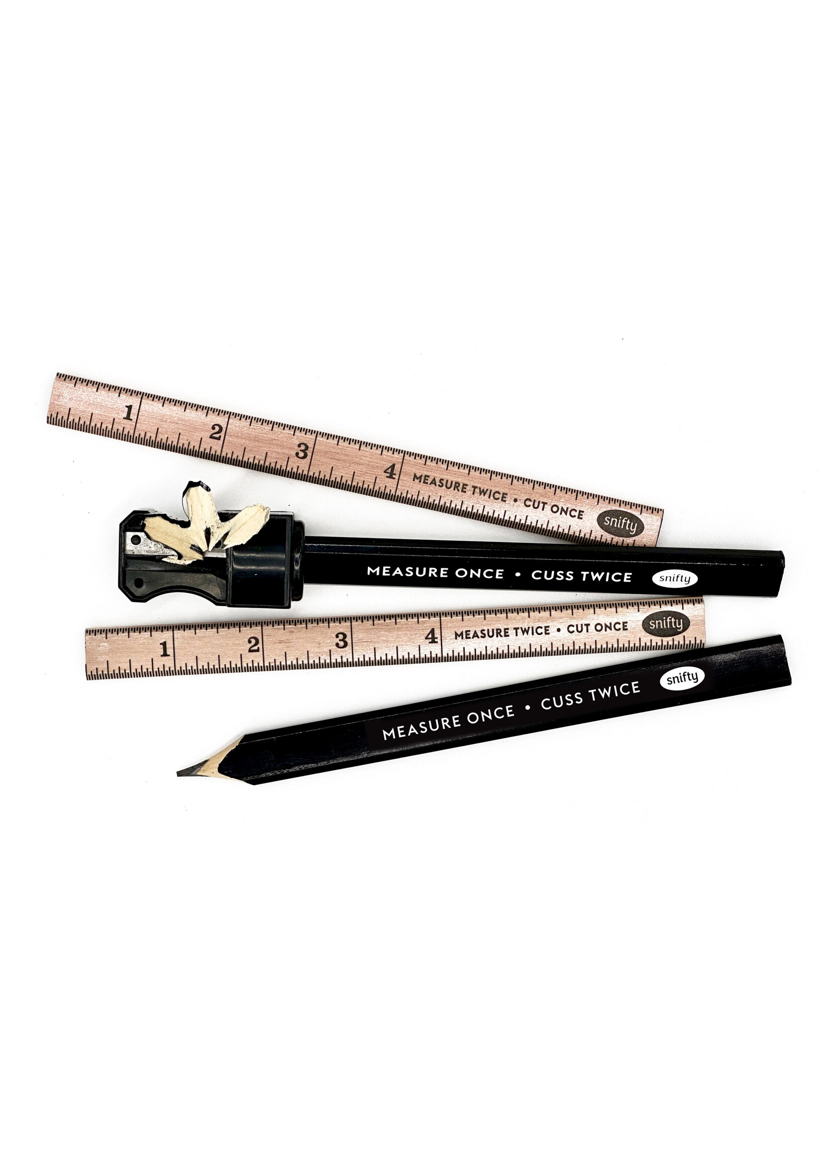 Snifty WOOD + WORK 8 CARPENTER Pencils/Sharpener Set