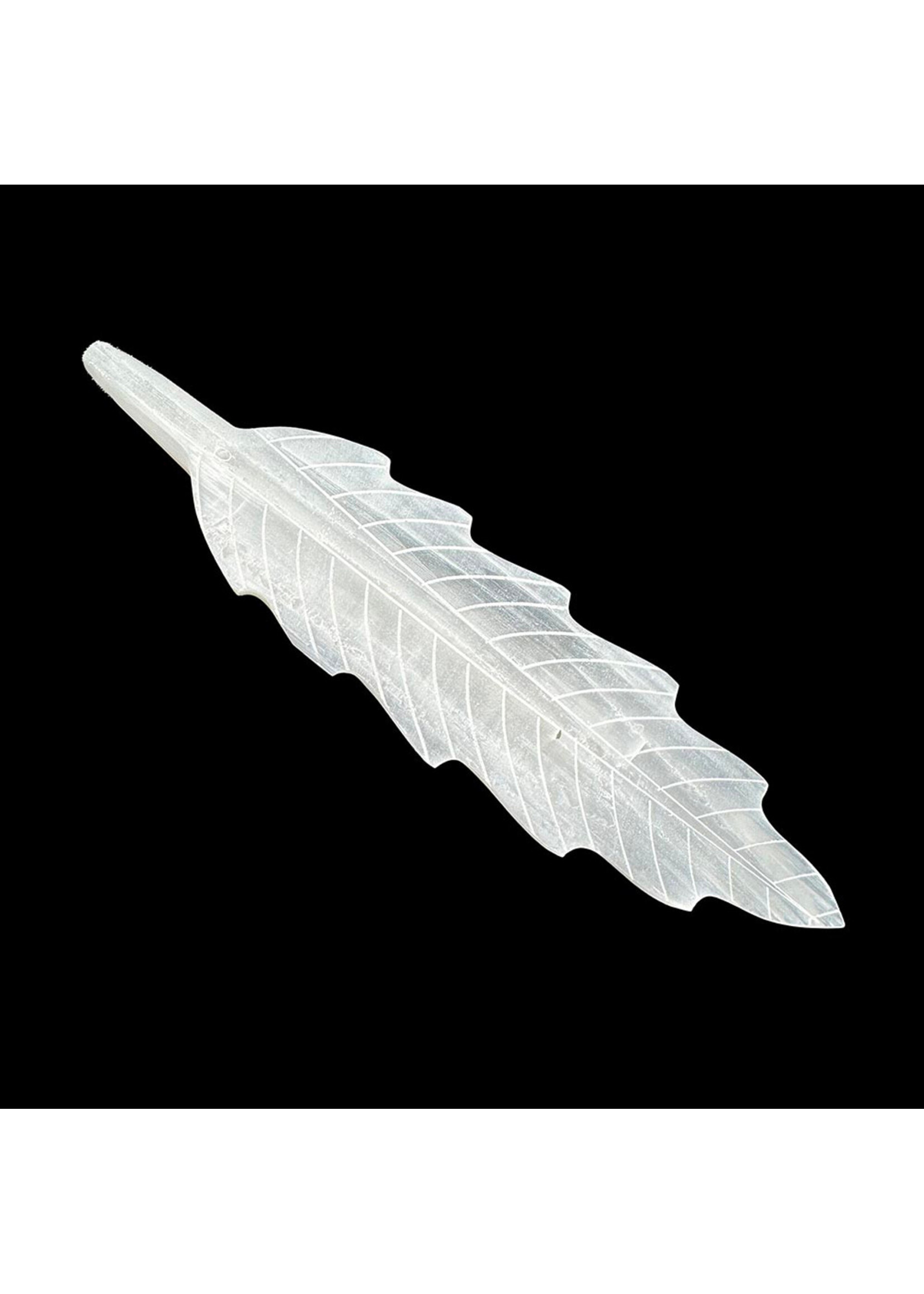Pangaea Selenite Incense Holder Leaf