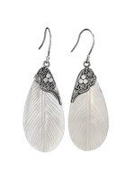 Earrings MOP Leaf