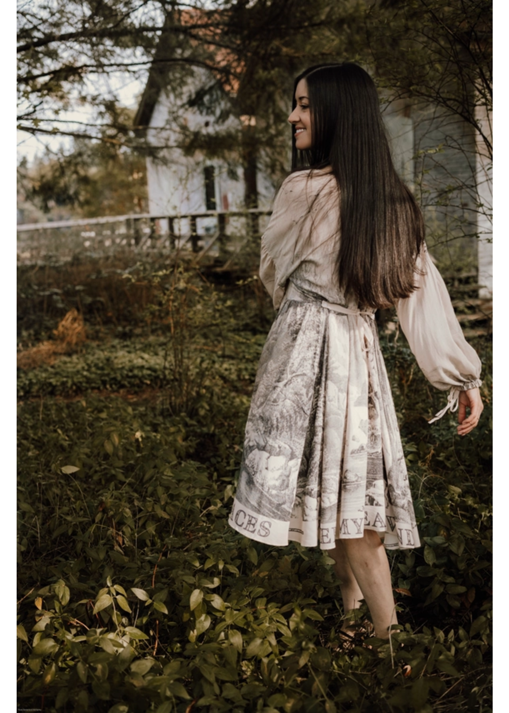 Dress Printed Reversible Layering Tunic ONE SIZE