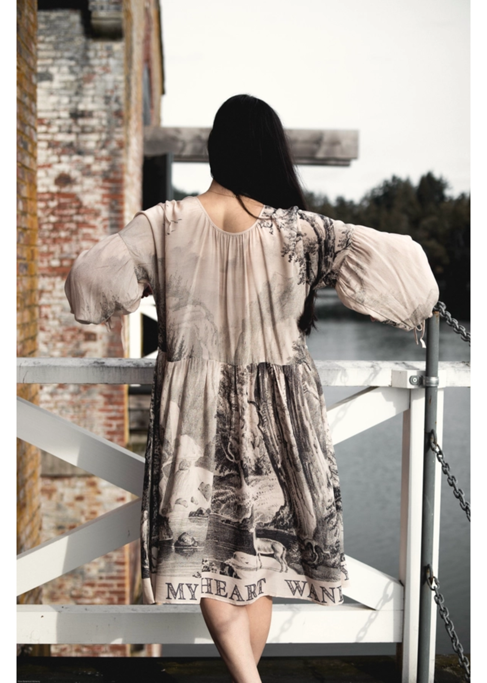 Dress Printed Reversible Layering Tunic ONE SIZE