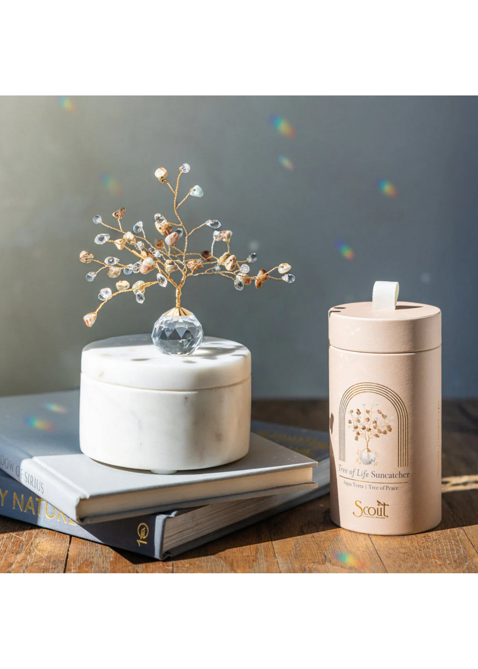 Scout Suncatcher Tree of Life - Turquoise/Tranquility/Gold