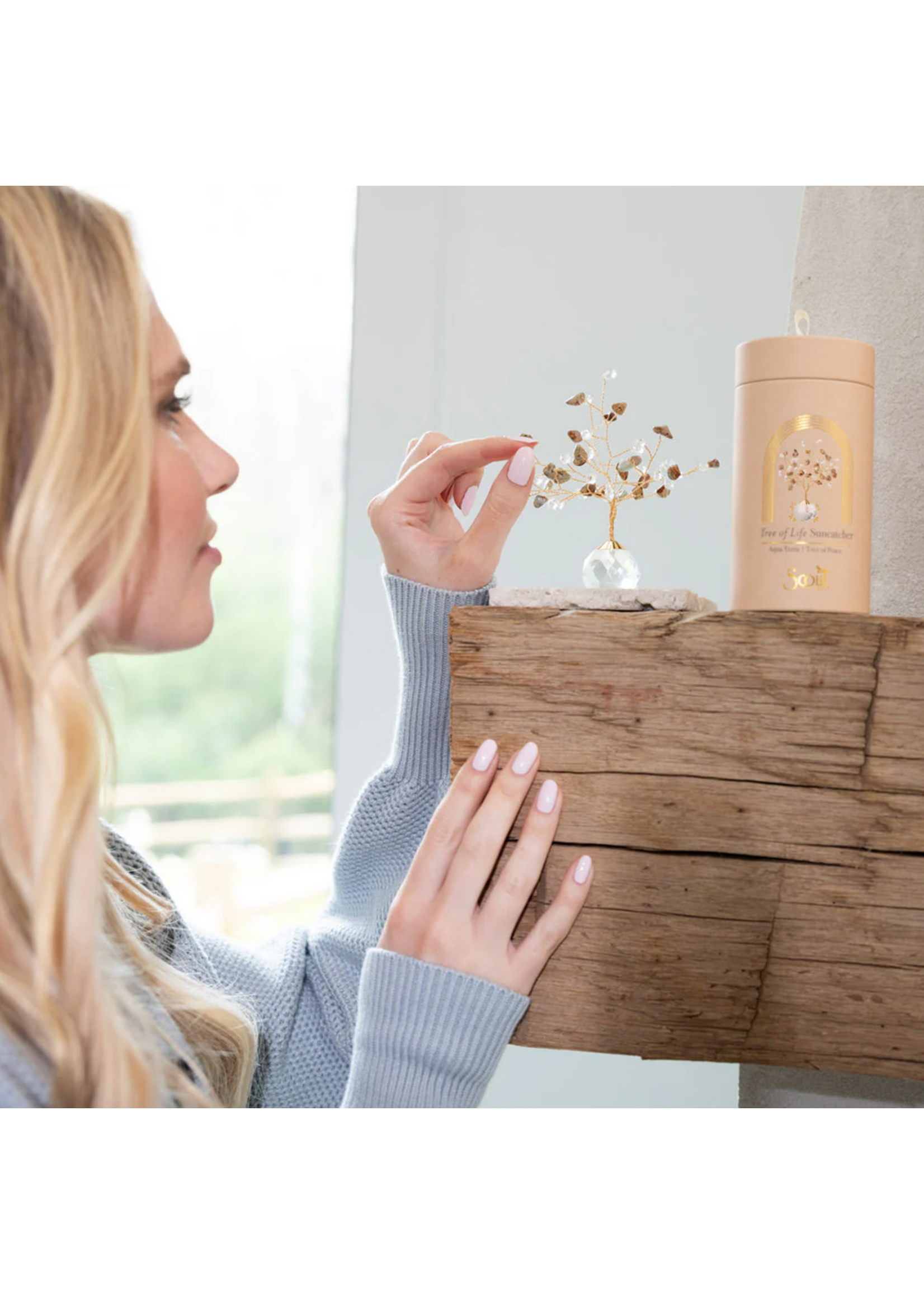 Scout Suncatcher Tree of Life - Turquoise/Tranquility/Gold