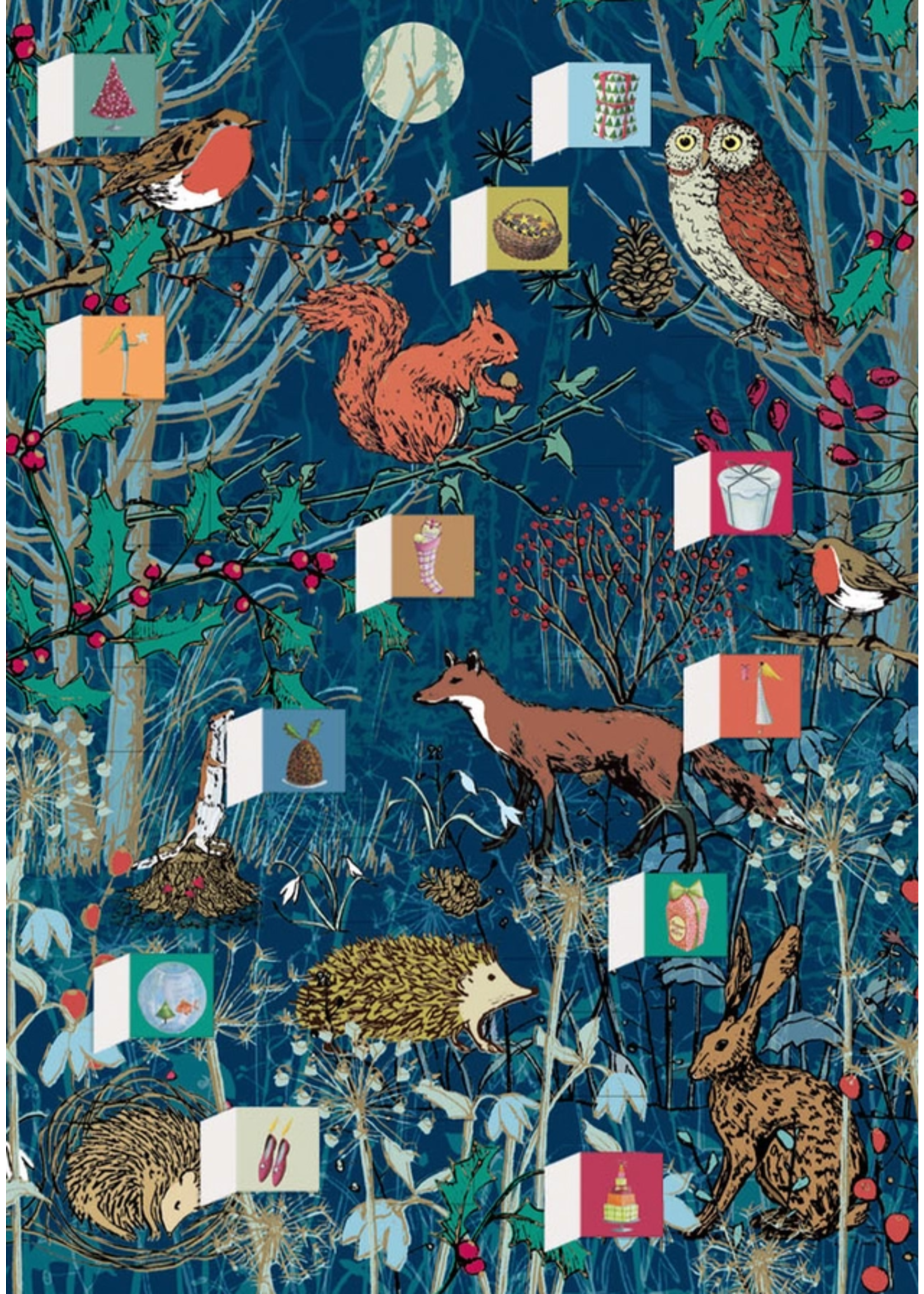 Roger La Borde Winter's Tale Animals Advent calendar card - ACC 102