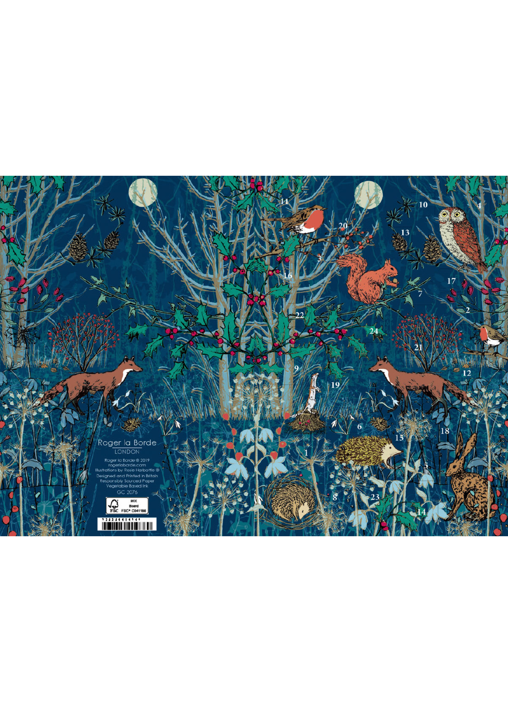 Roger La Borde Winter's Tale Animals Advent calendar card - ACC 102