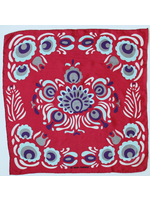 LBV 100% Pure Silk Mini Scarf Zora Red