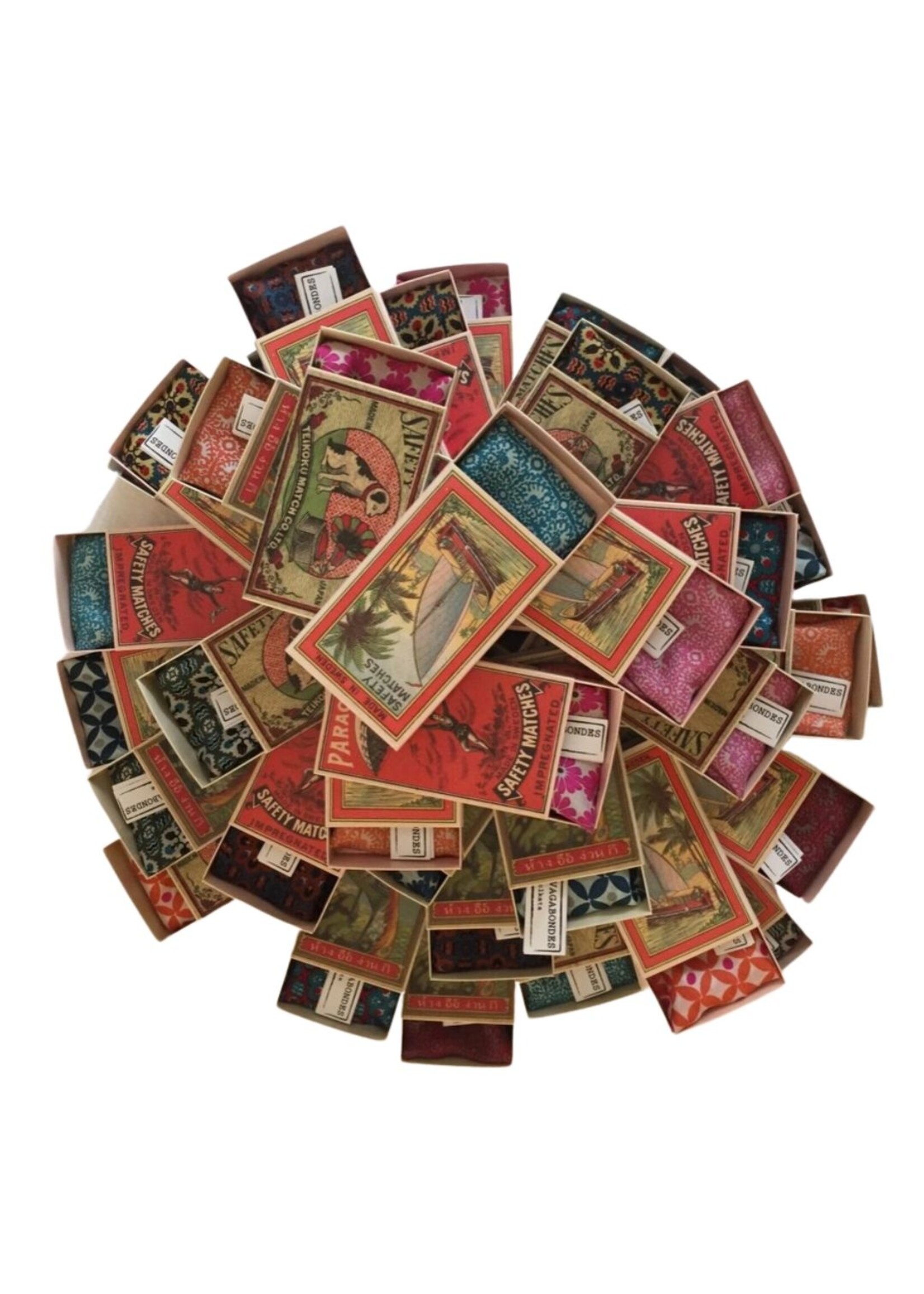 LBV 100% Pure Silk Mini Scarf Plumeria Rouge Red