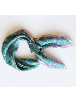 LBV 100% Pure Silk Mini Scarf Mopti (Panafrica) Sage