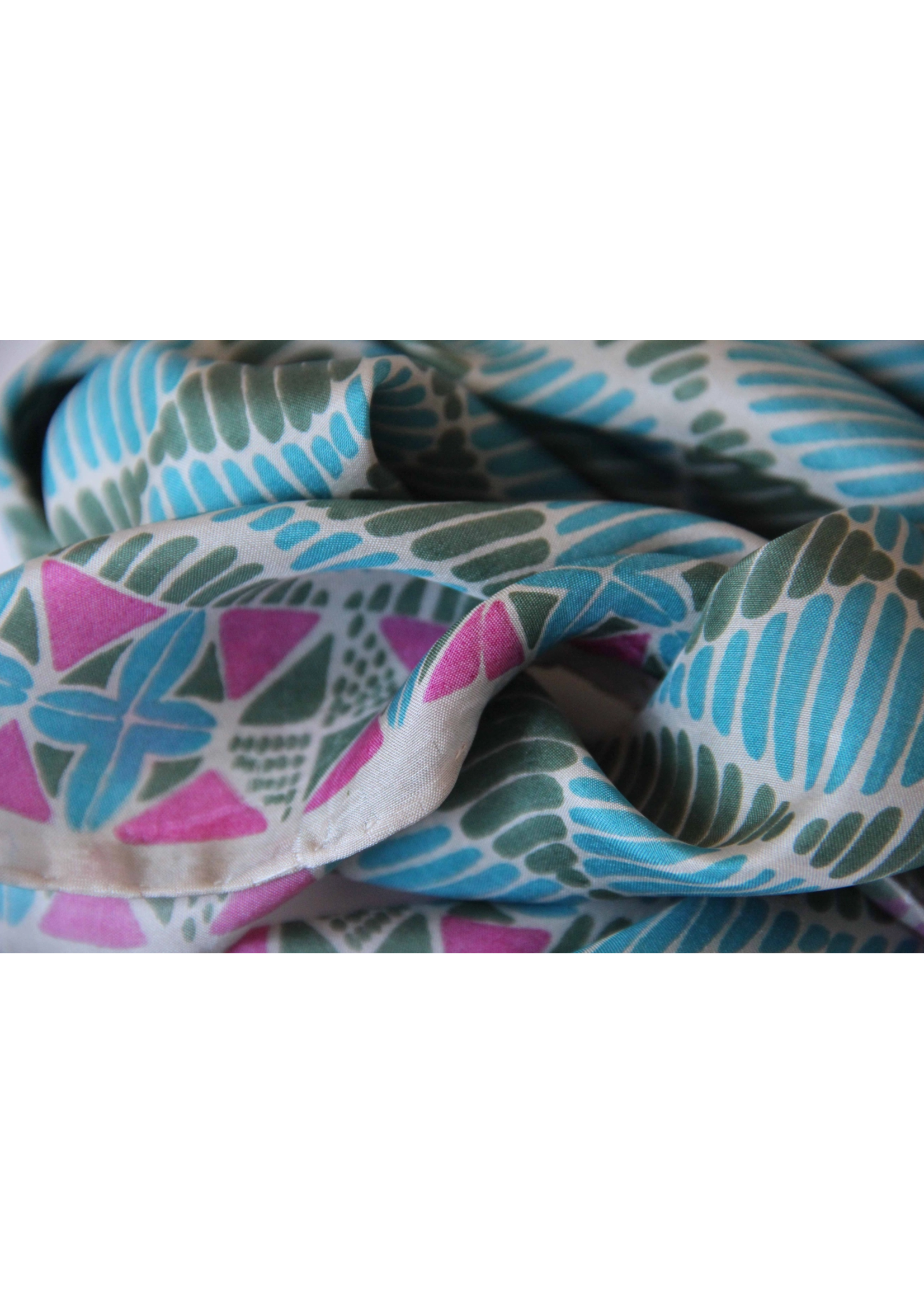 LBV 100% Pure Silk Mini Scarf Mopti (Panafrica) Sage
