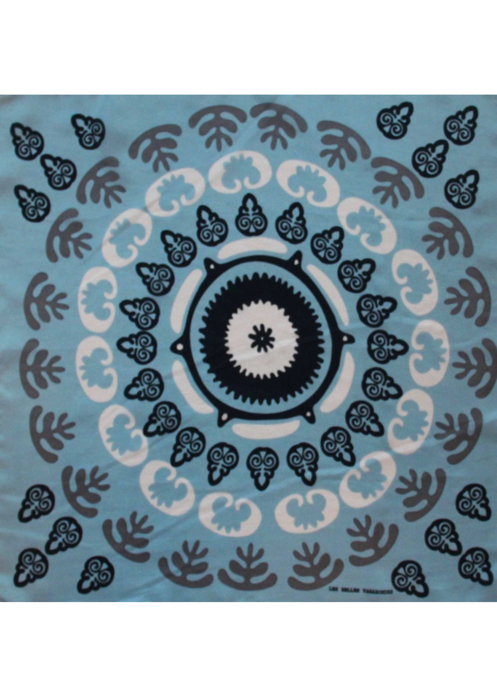 LBV 100% Pure Silk Mini Scarf Asmar Blue