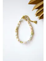 Bali Queen Bracelet Gold Pull - Pastel Mixed Stones